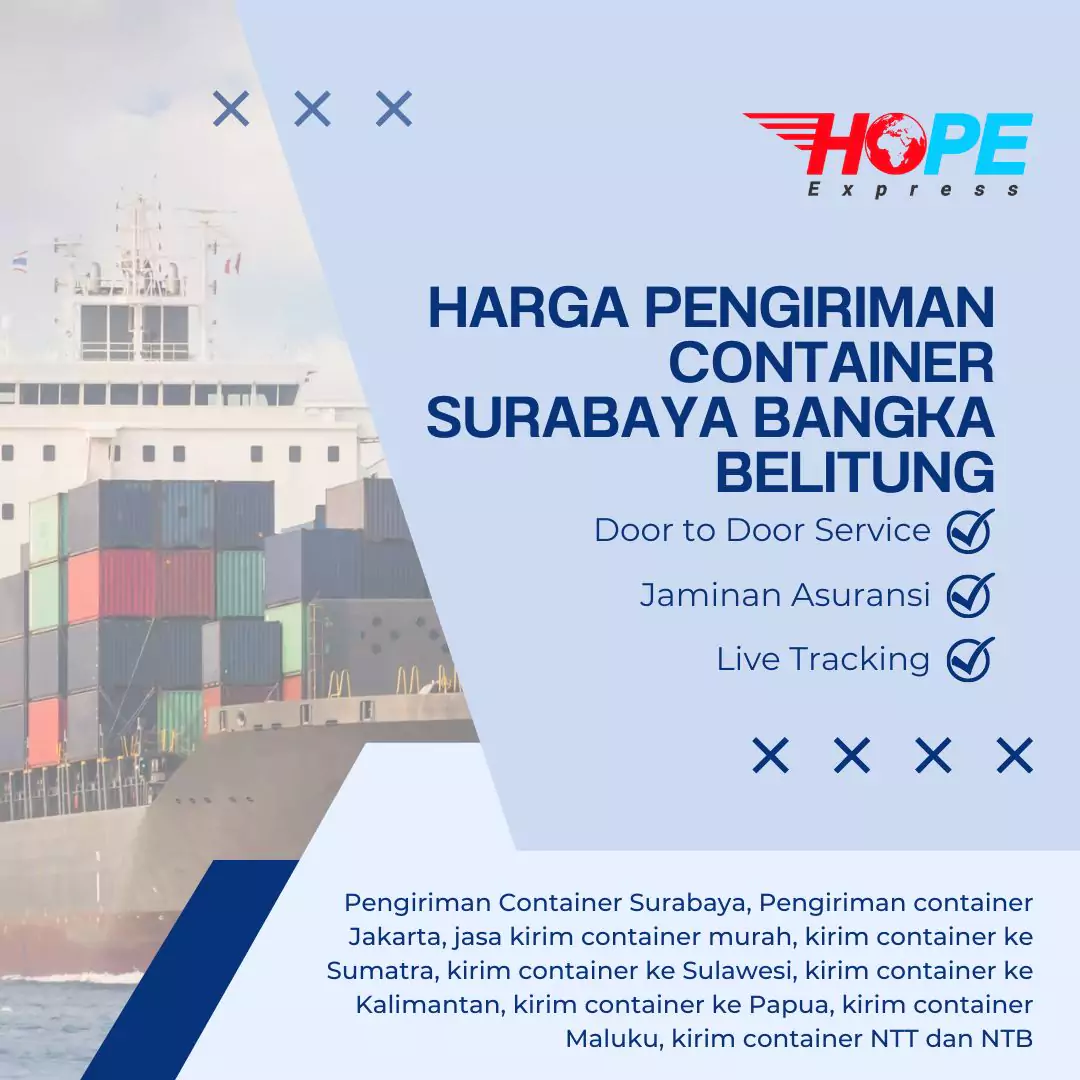 Harga Pengiriman Container Surabaya Bangka Belitung