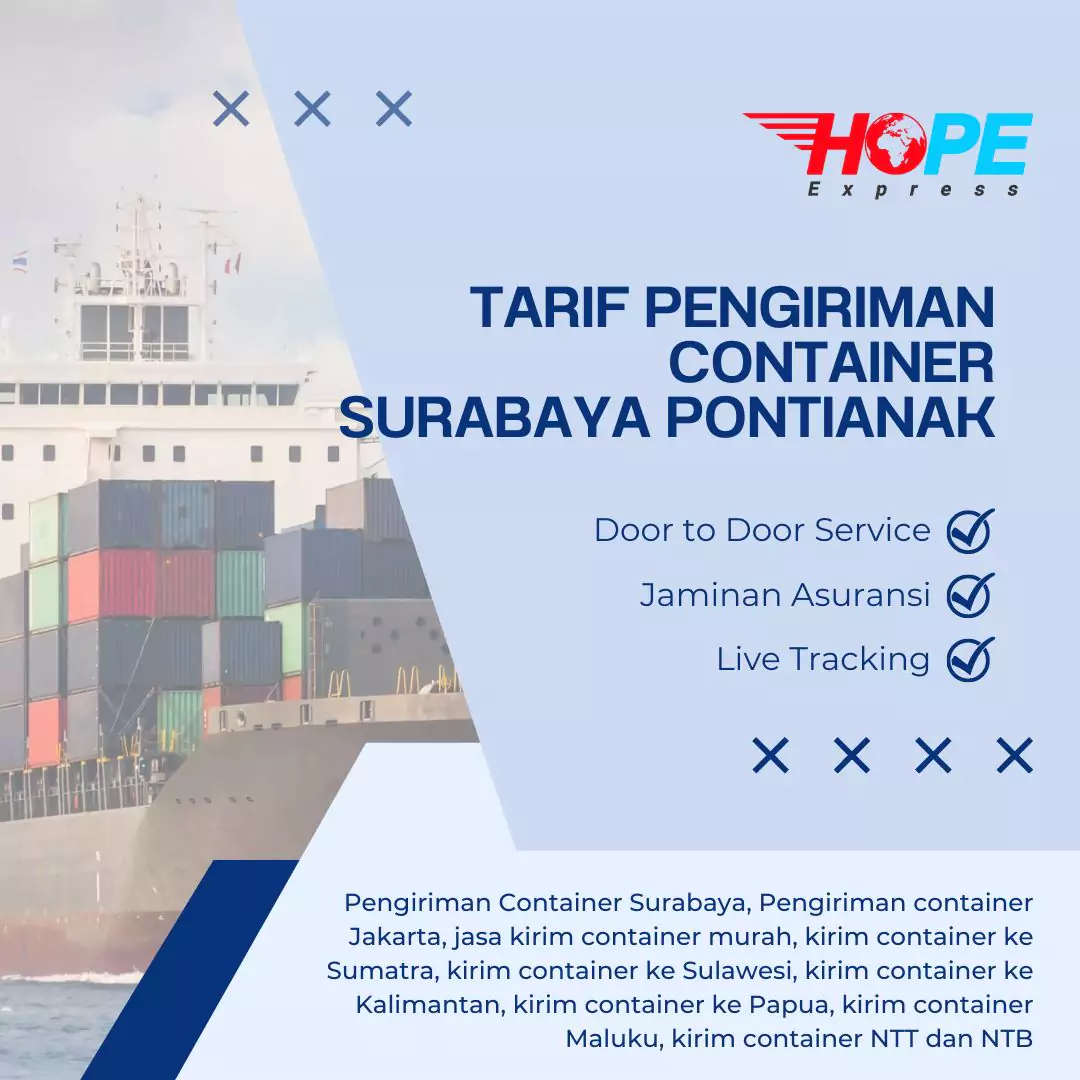 Tarif Pengiriman Container Surabaya Pontianak