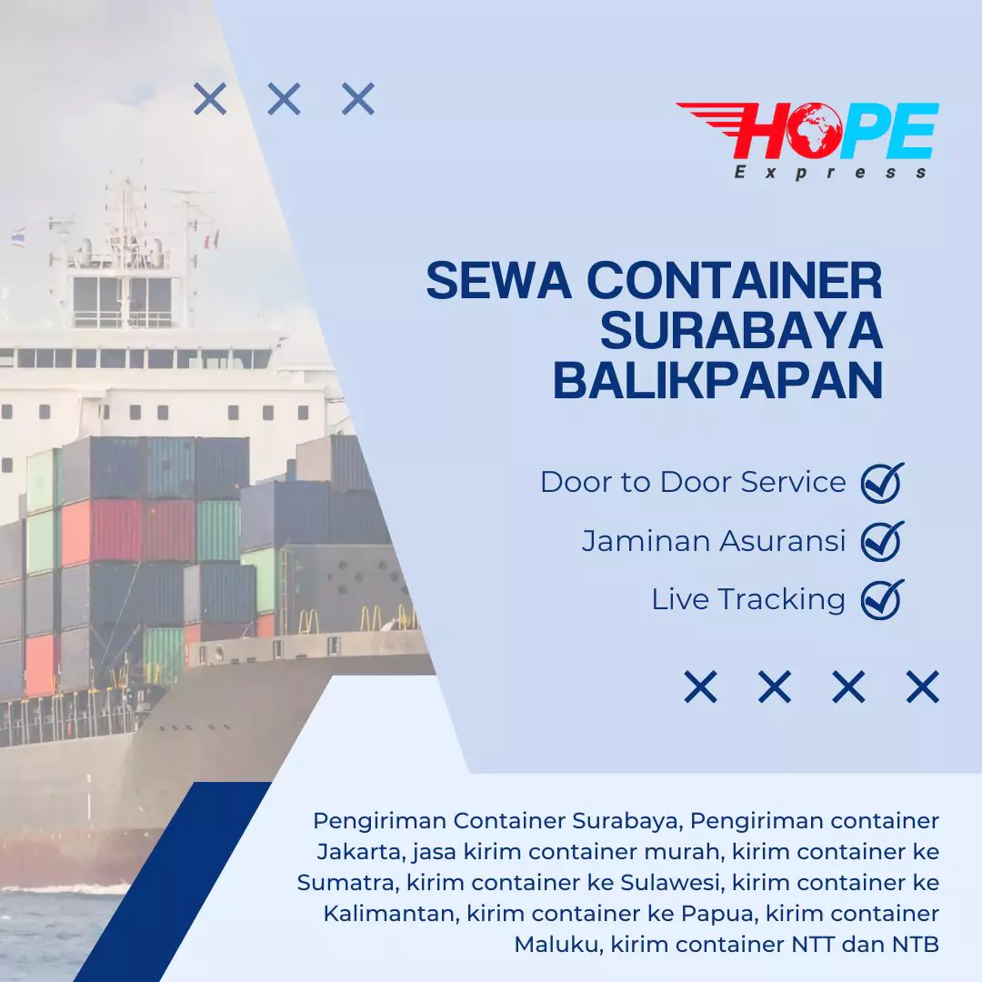 Sewa Container Surabaya Balikpapan