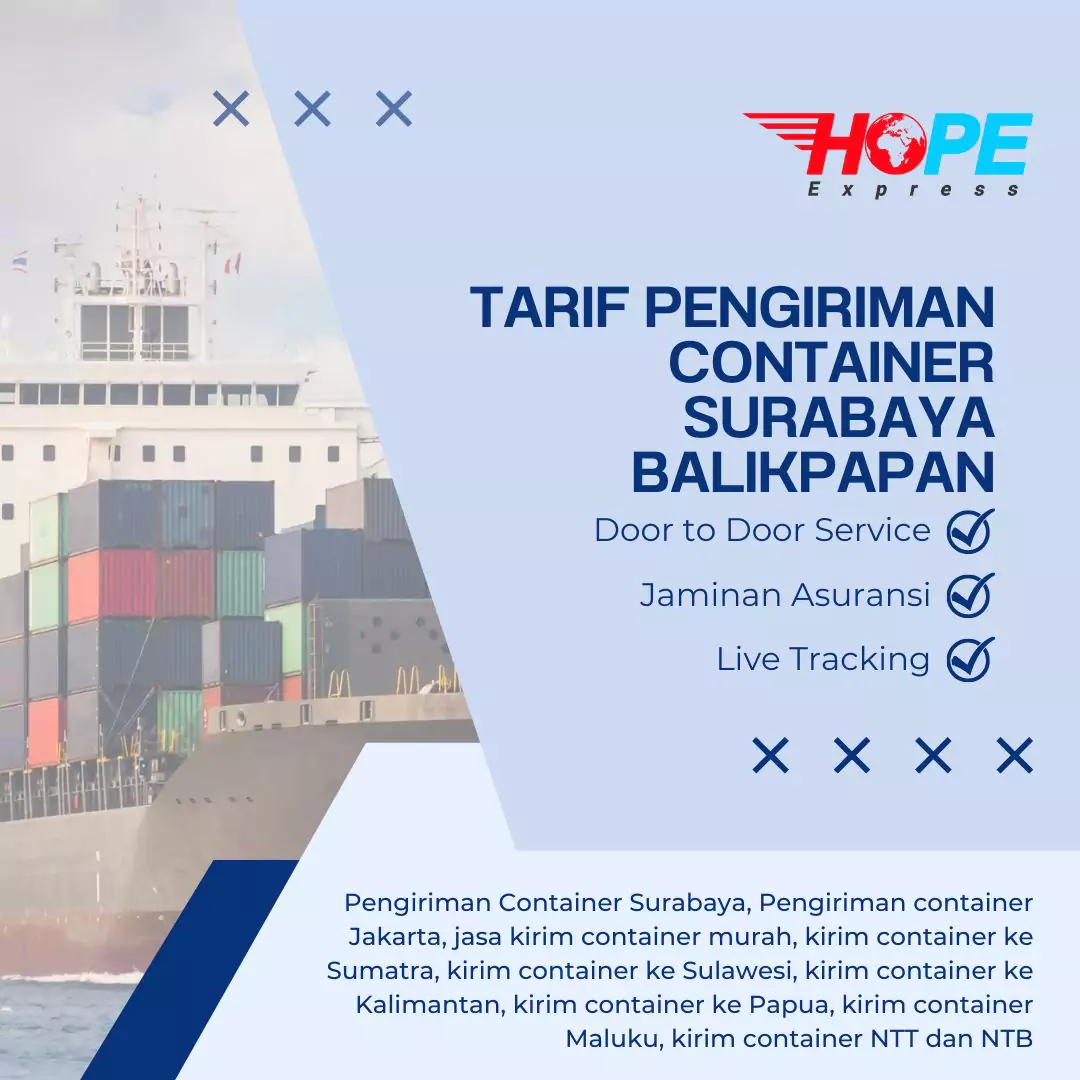 Tarif Pengiriman Container Surabaya Balikpapan