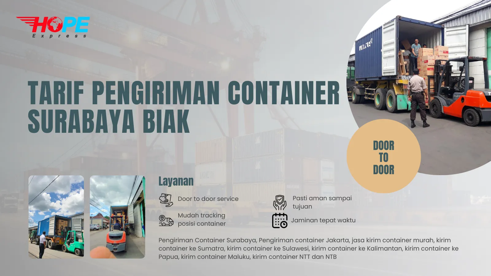 Tarif Pengiriman Container Surabaya Biak