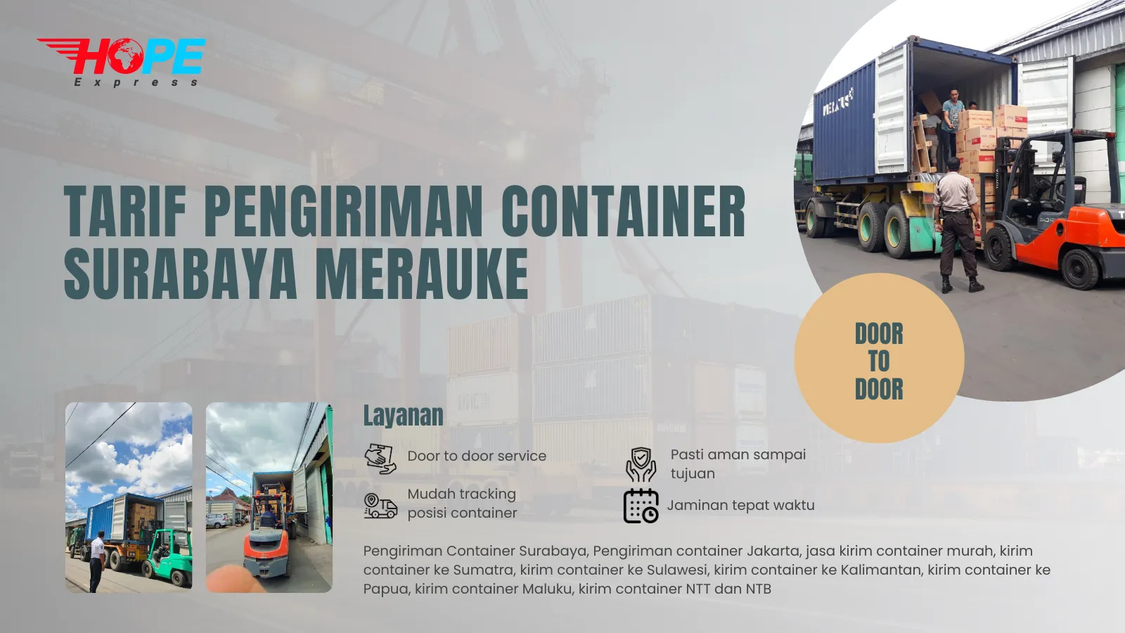 Tarif Pengiriman Container Surabaya Merauke