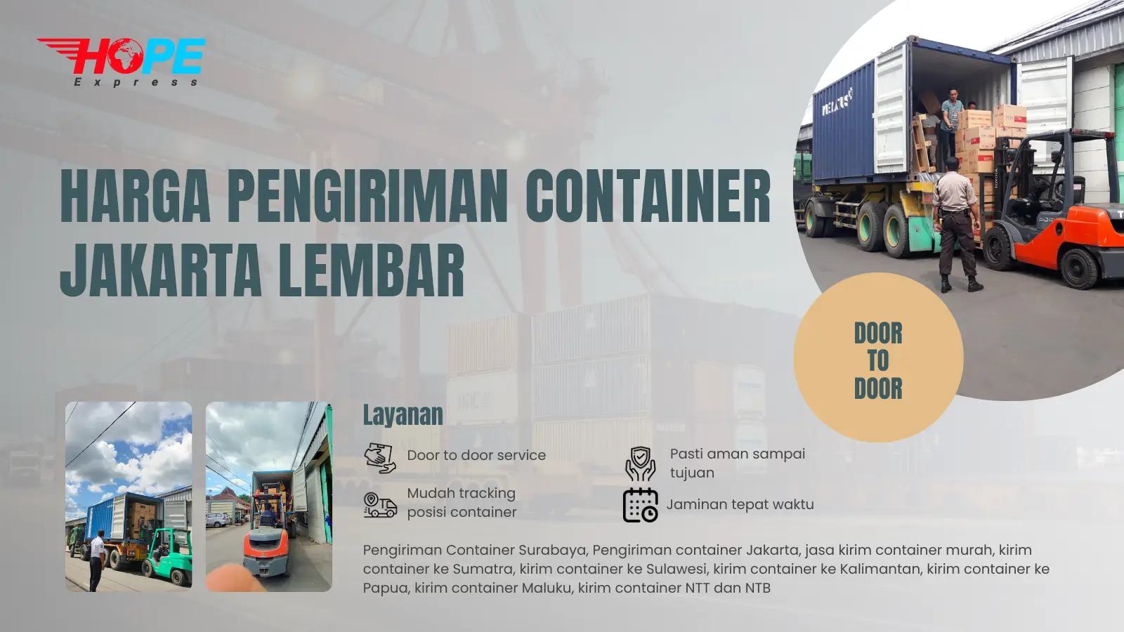 Harga Pengiriman container Jakarta Lembar
