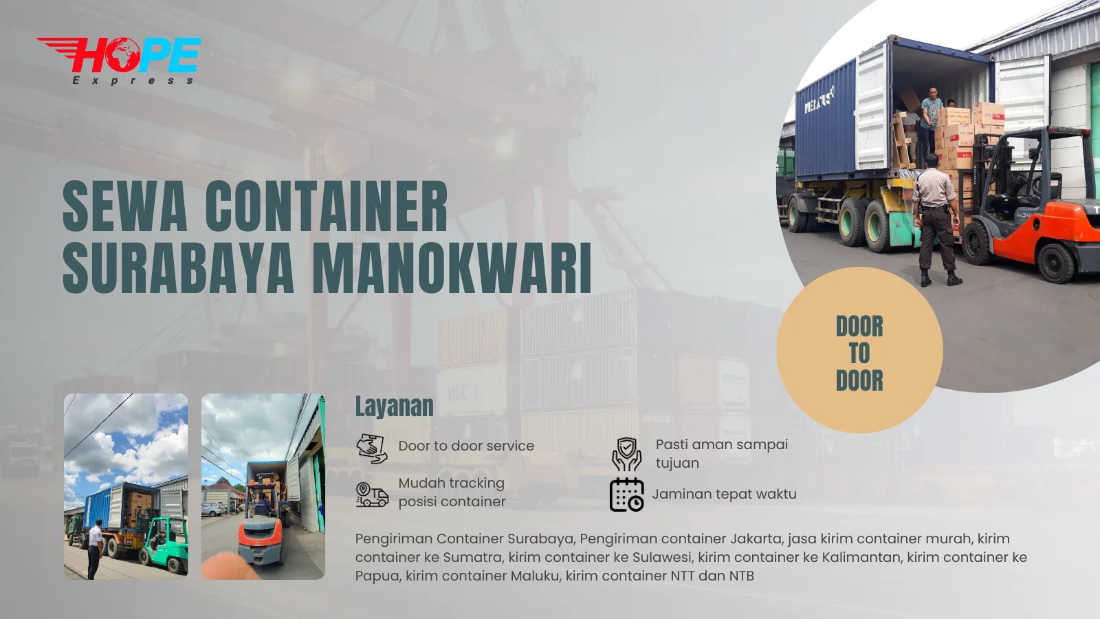 Sewa Container Surabaya Manokwari
