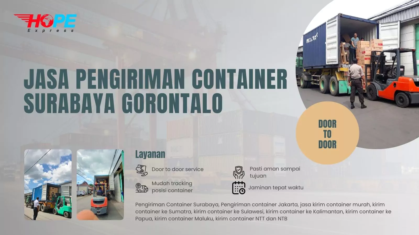 Jasa Pengiriman Container Surabaya Gorontalo