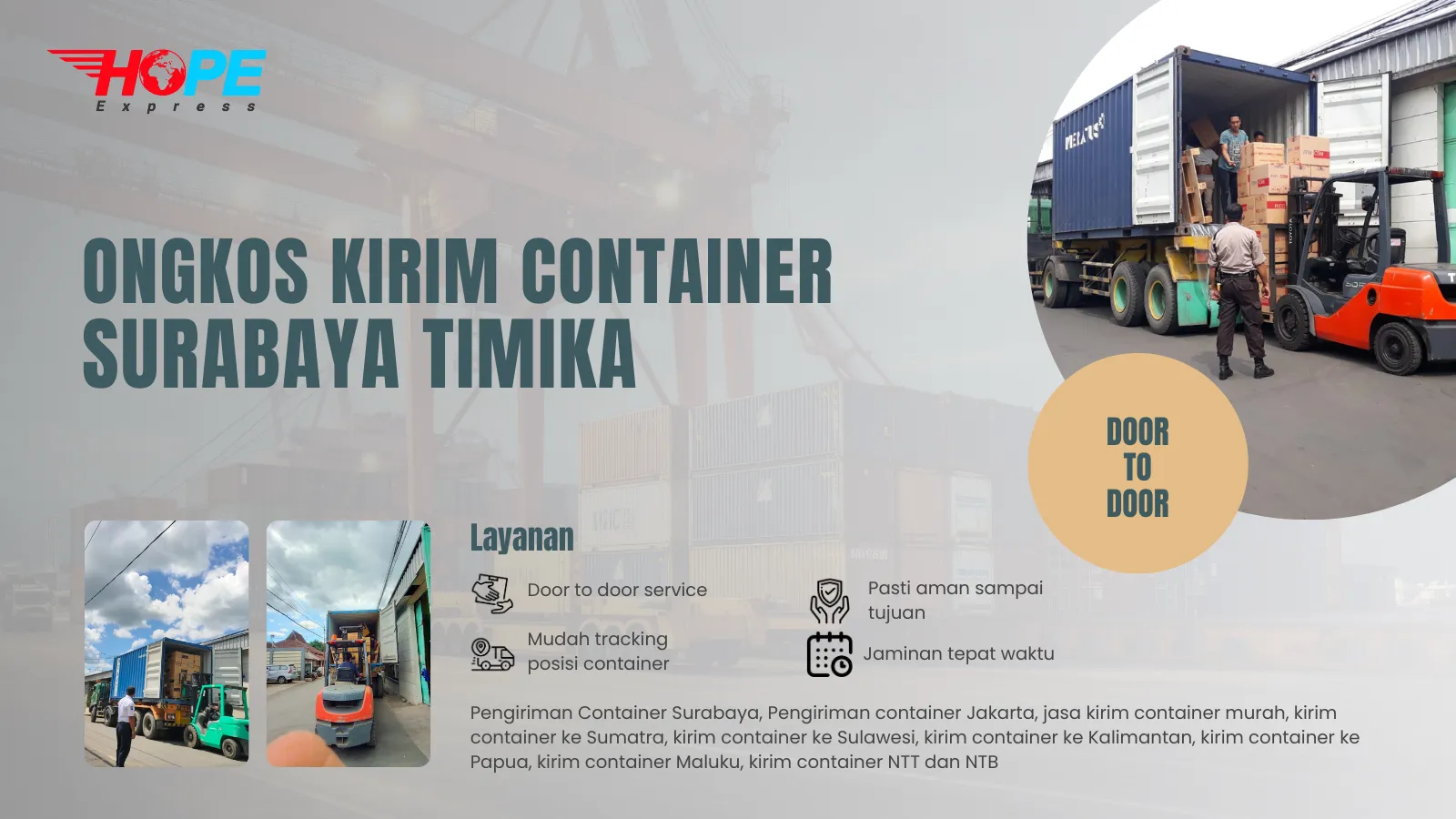Ongkos Kirim Container Surabaya Timika