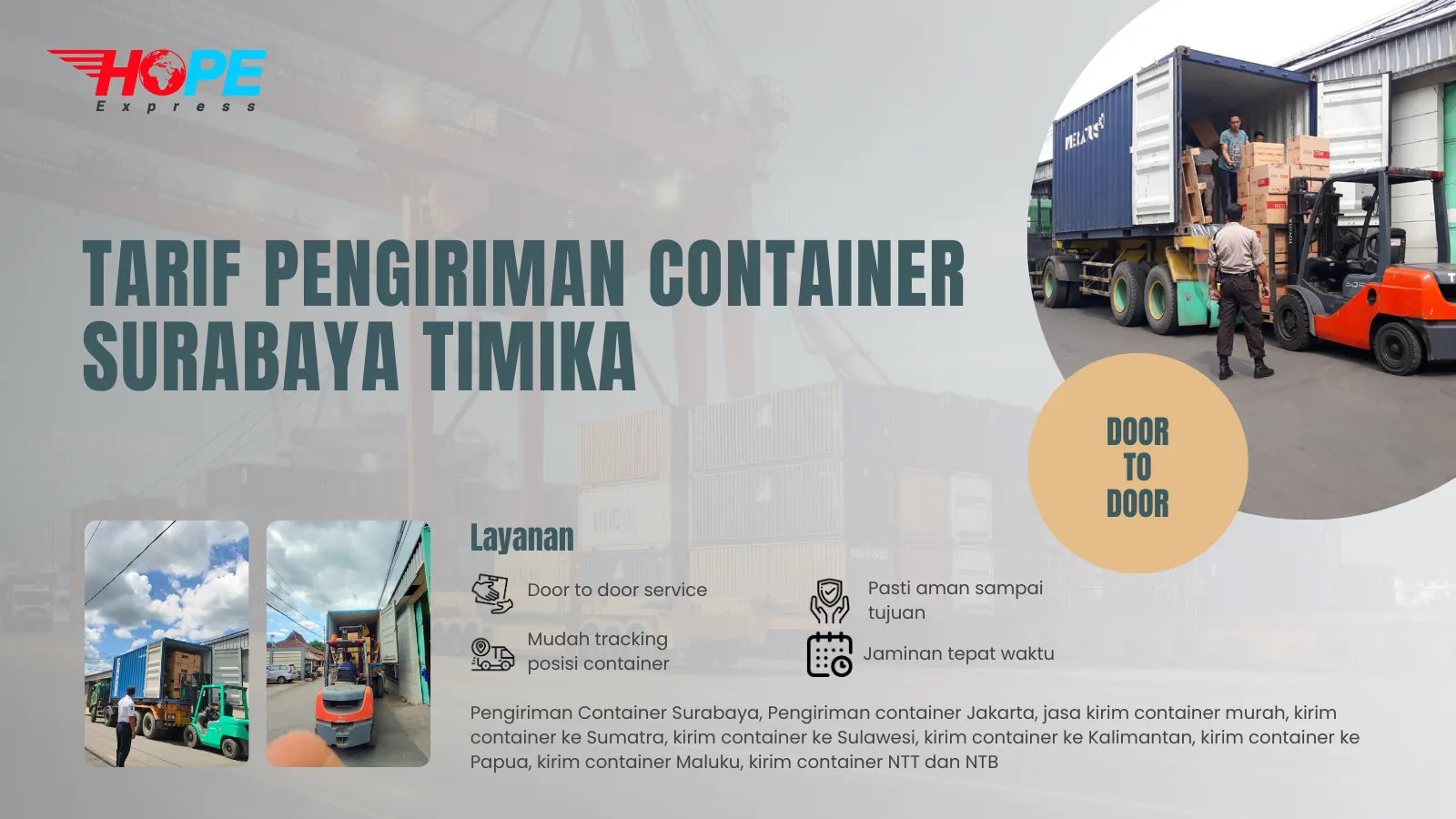 Tarif Pengiriman Container Surabaya Timika