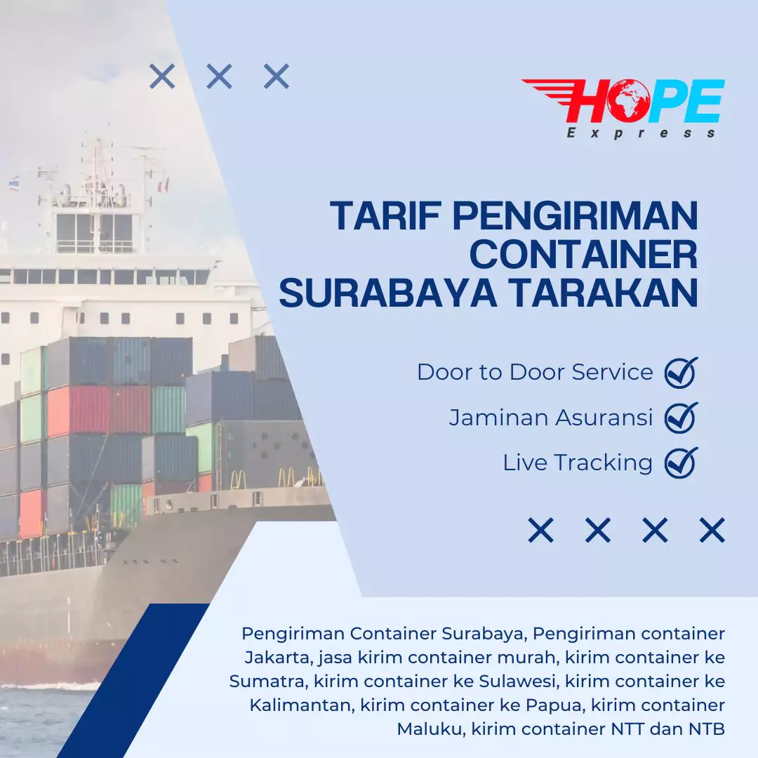 Tarif Pengiriman Container Surabaya Tarakan