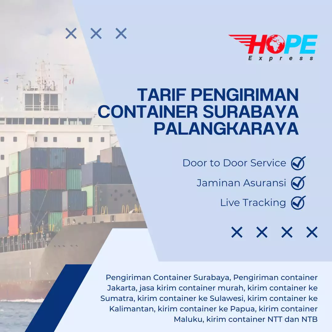 Tarif Pengiriman Container Surabaya Palangkaraya