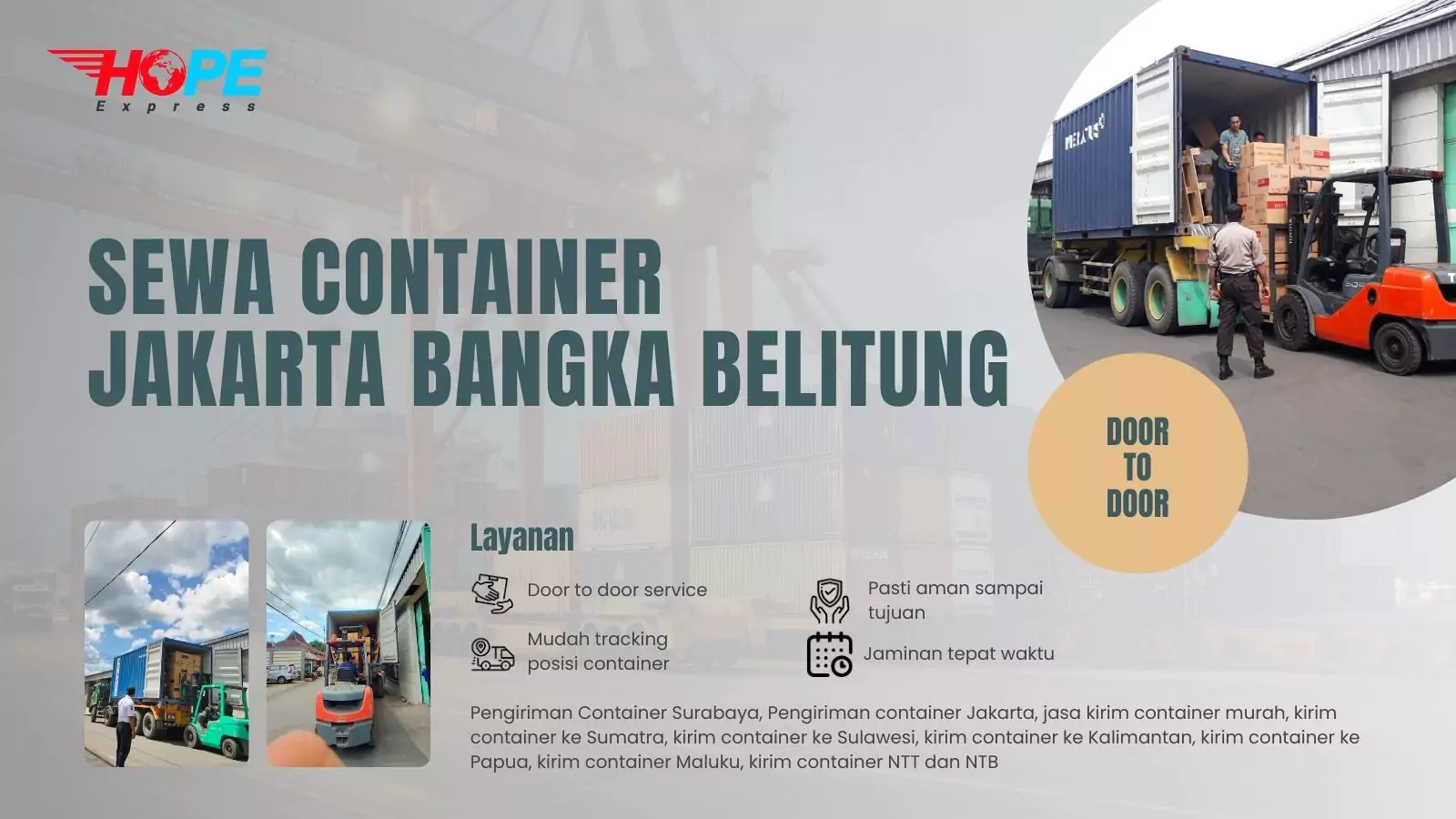 Sewa Container Jakarta Bangka Belitung