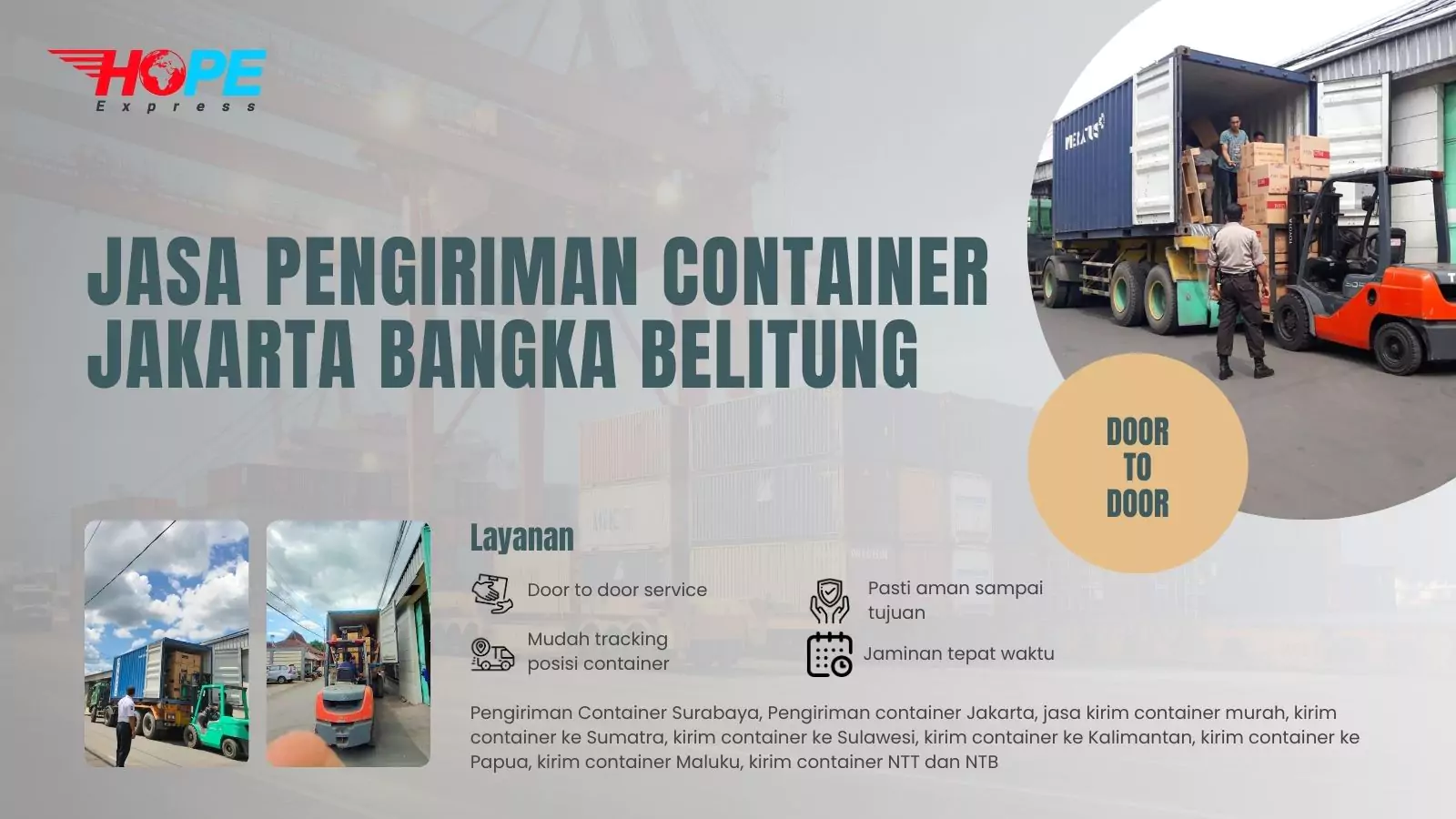 Jasa Pengiriman Container Jakarta Bangka Belitung