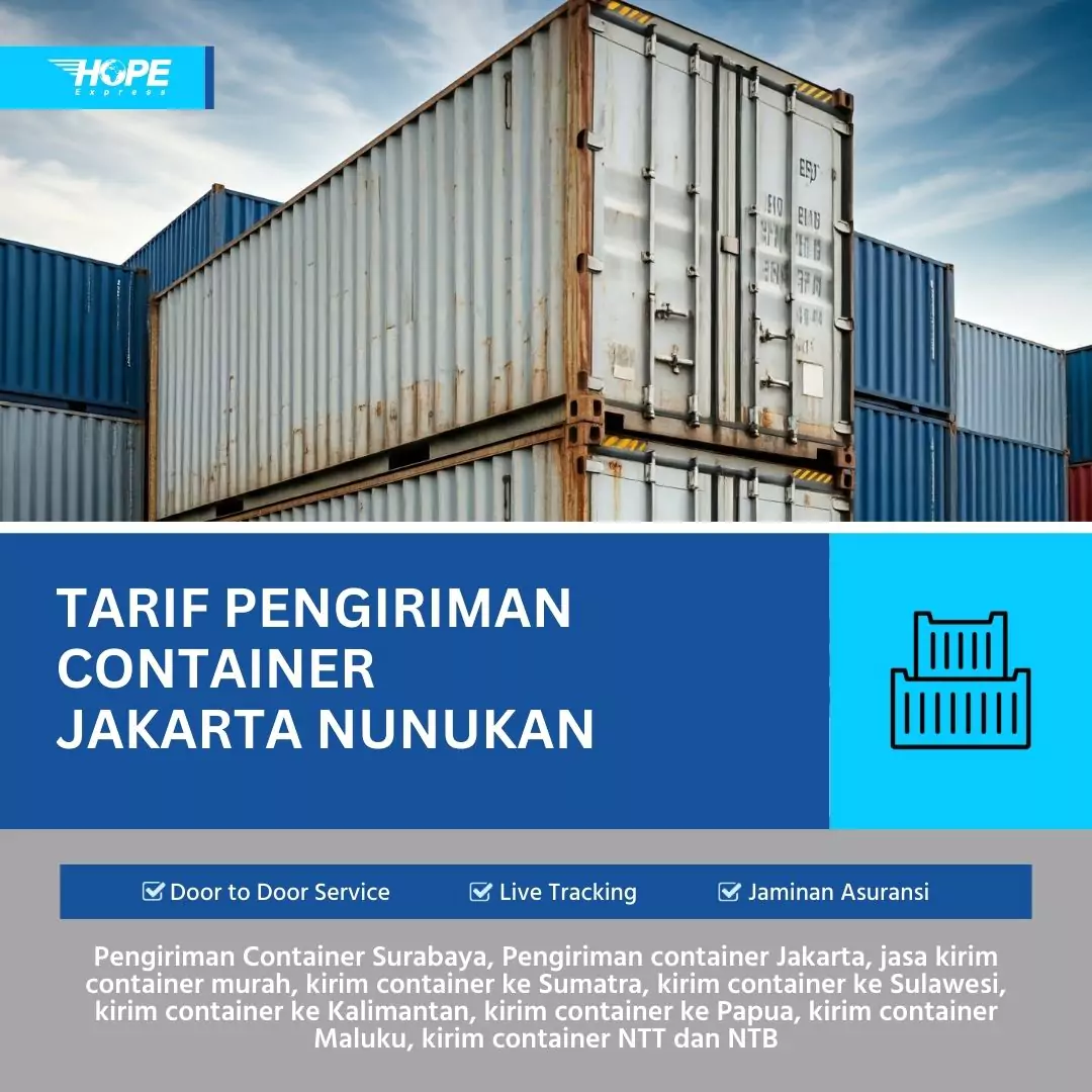 Tarif Pengiriman Container Jakarta Nunukan