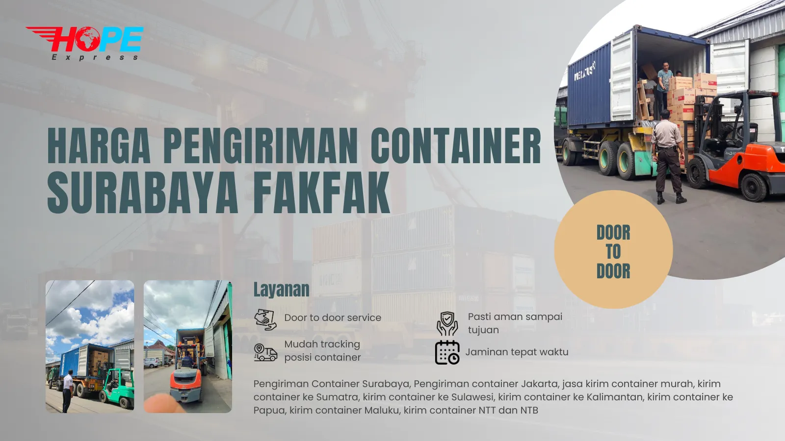 Harga Pengiriman Container Surabaya Fakfak