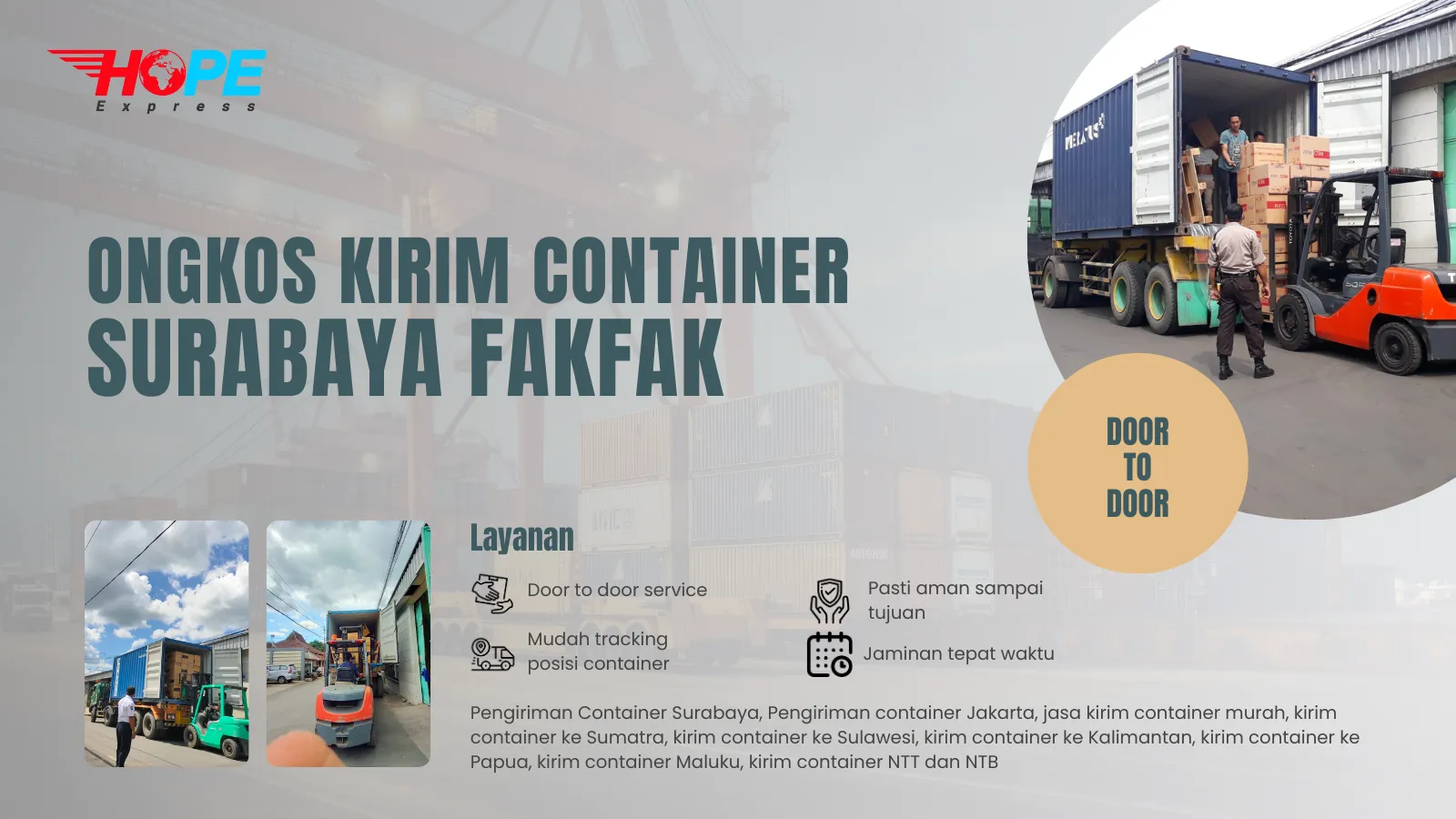 Ongkos Kirim Container Surabaya Fakfak