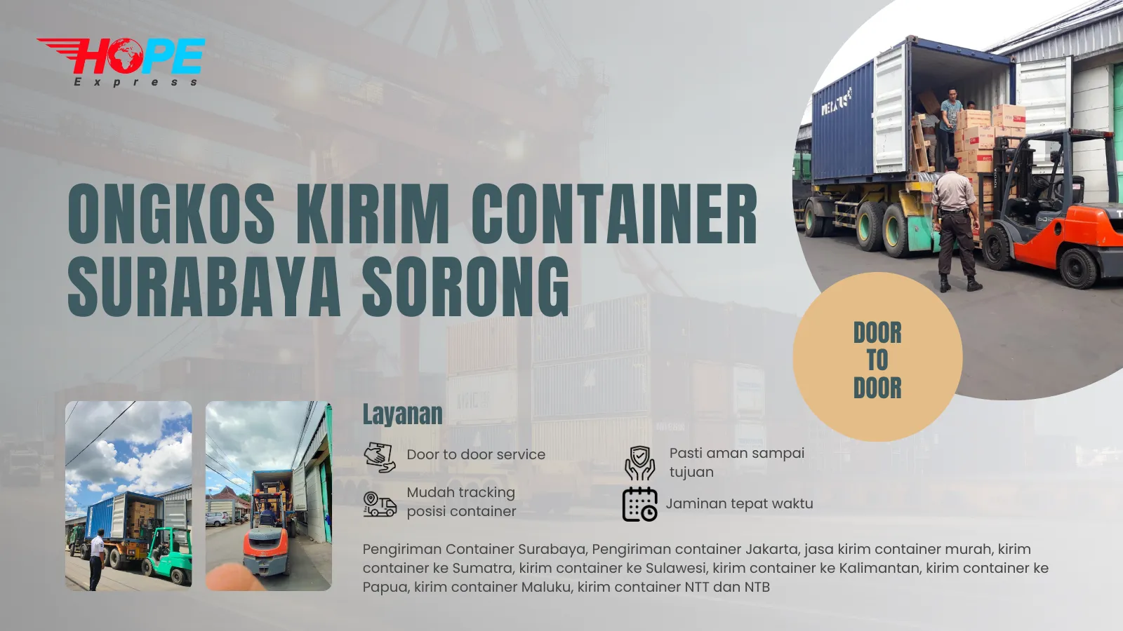 Ongkos Kirim Container Surabaya Sorong