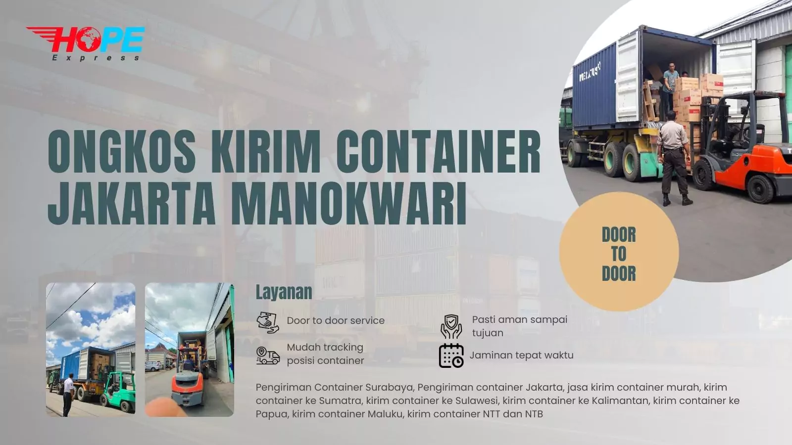 Ongkos Kirim Container Jakarta Manokwari
