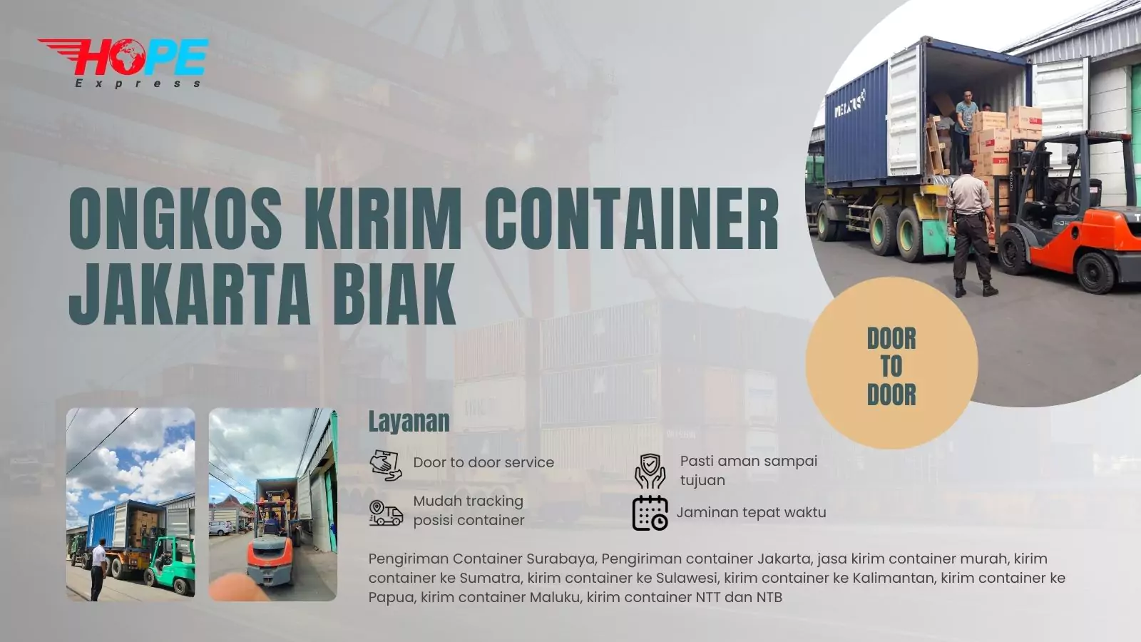Ongkos Kirim Container Jakarta Biak