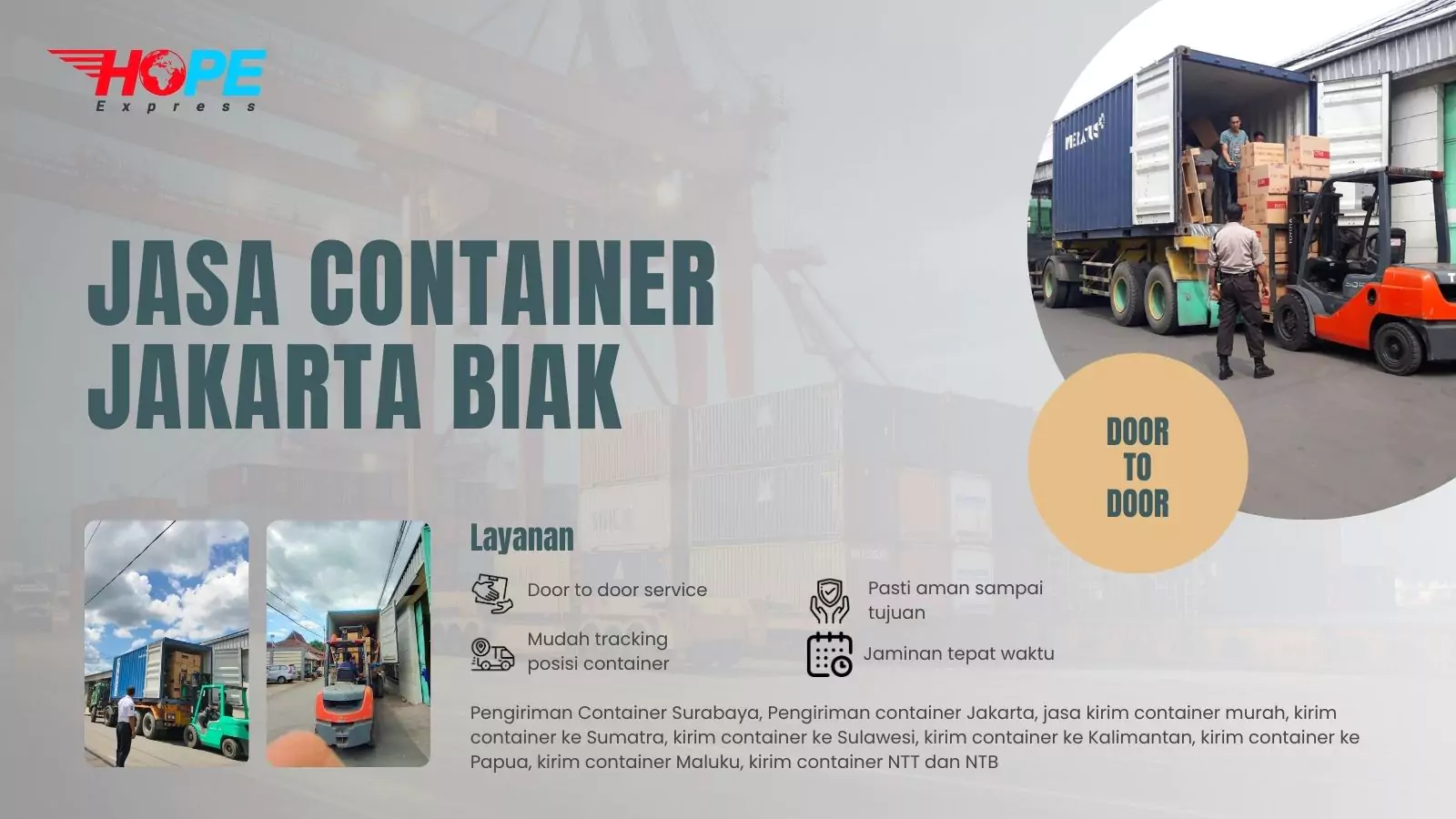 Jasa Pengiriman Container Jakarta Biak