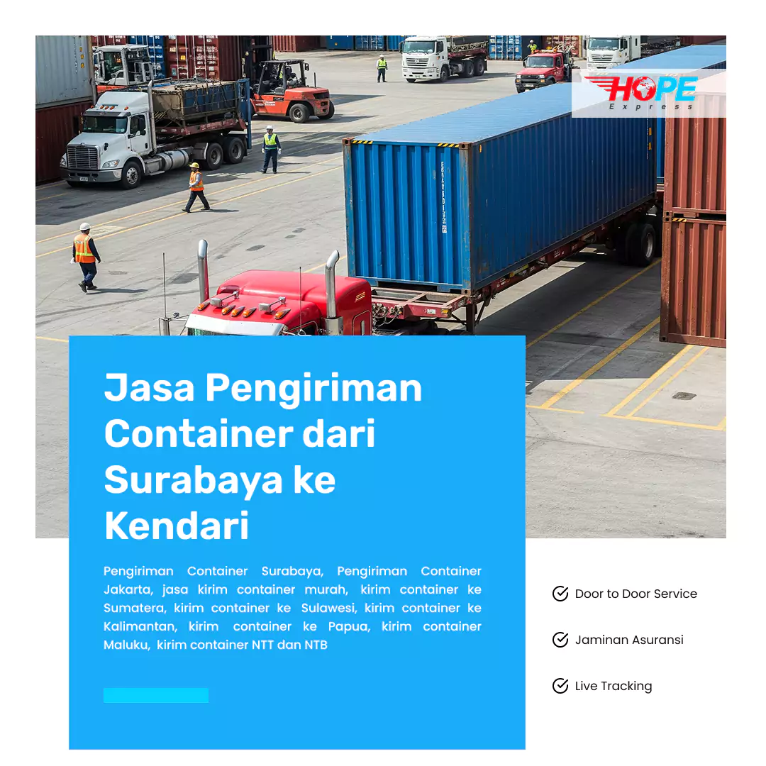Jasa Pengiriman Container dari Surabaya ke Kendari