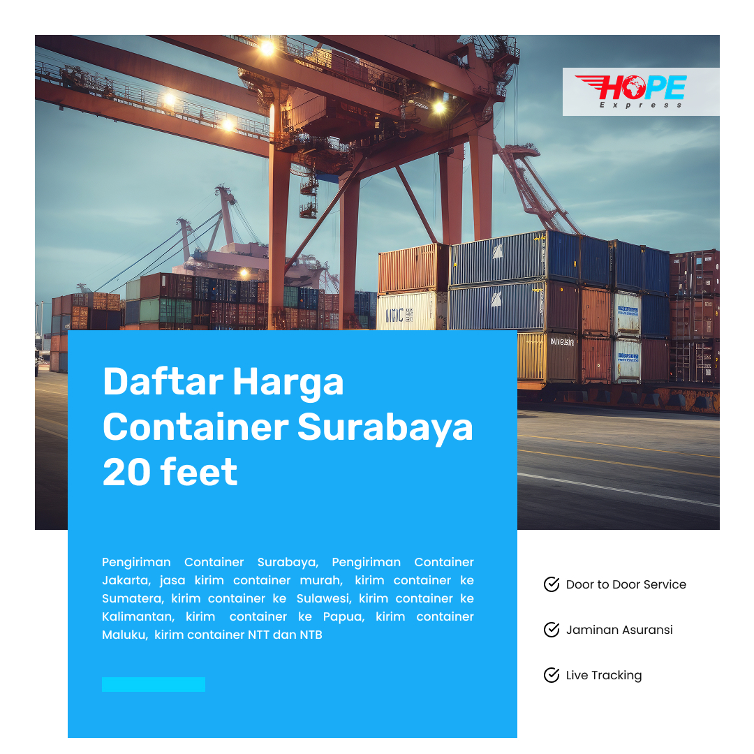 Daftar Harga Container Surabaya 20 feet