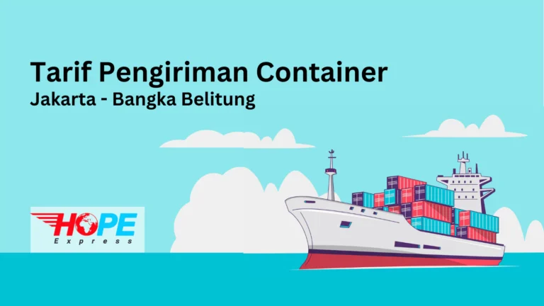 tarif pengiriman container jakarta bangka belitung