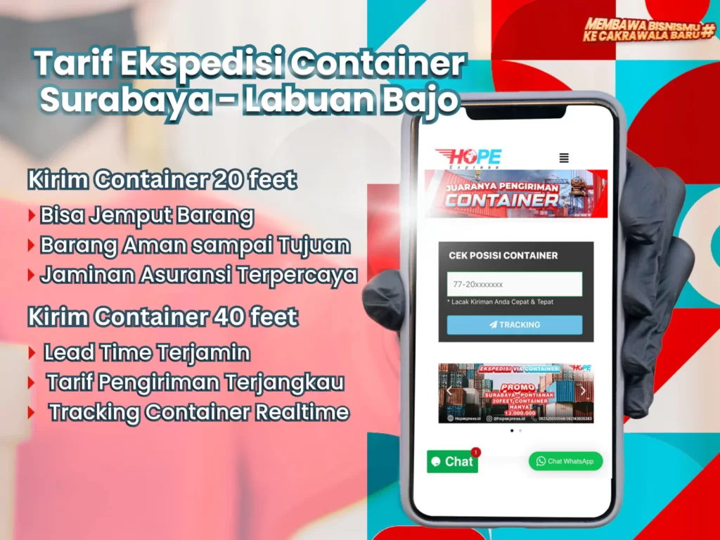 tarif pengiriman container surabaya labuan bajo
