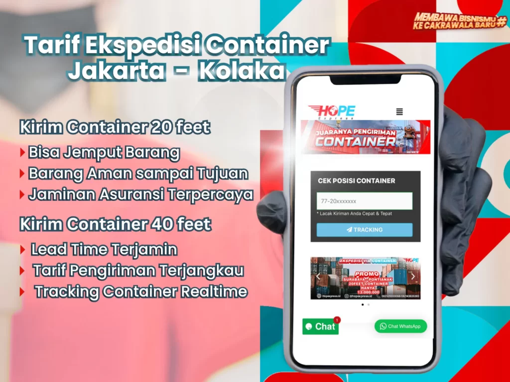 tarif pengiriman container jakarta kolaka
